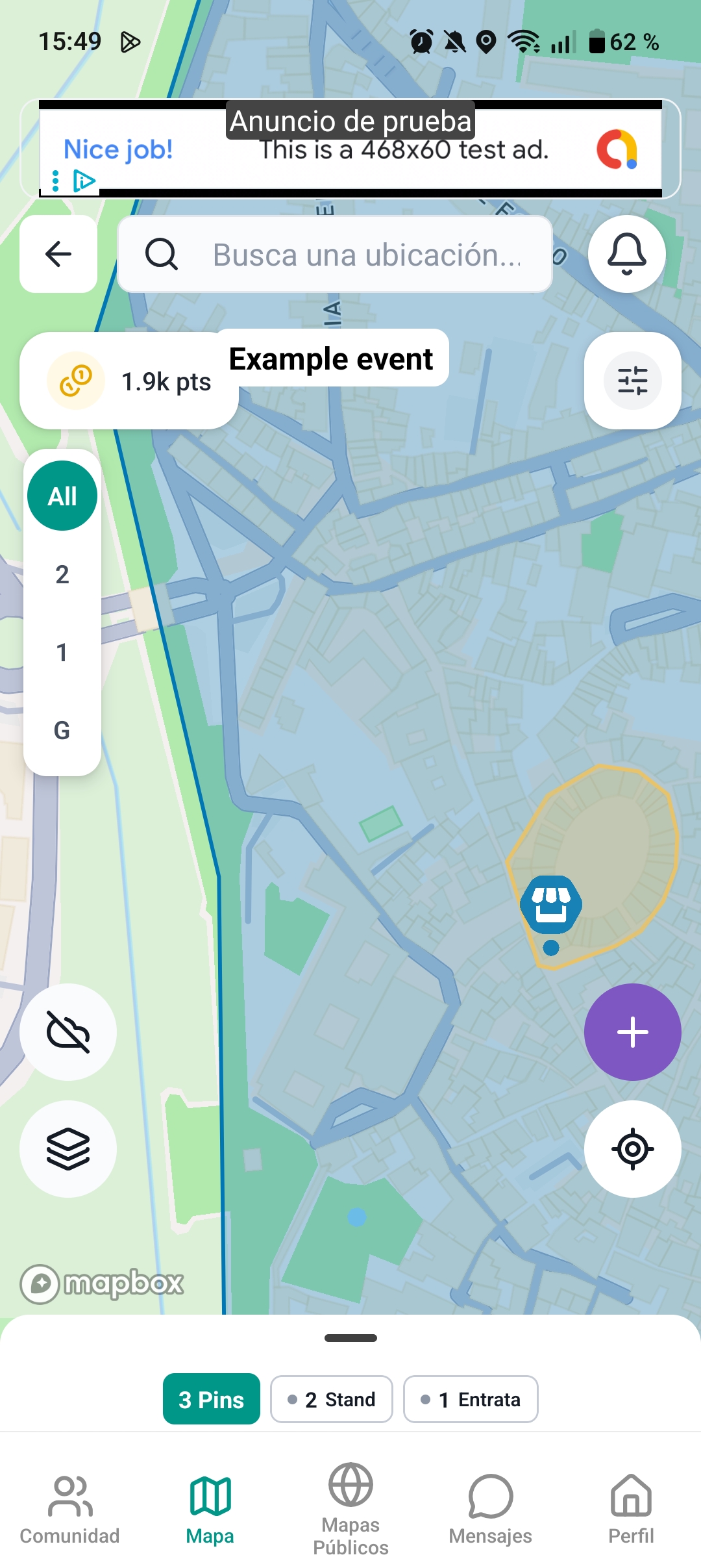 Custom map with polygons and markers in Allinmap